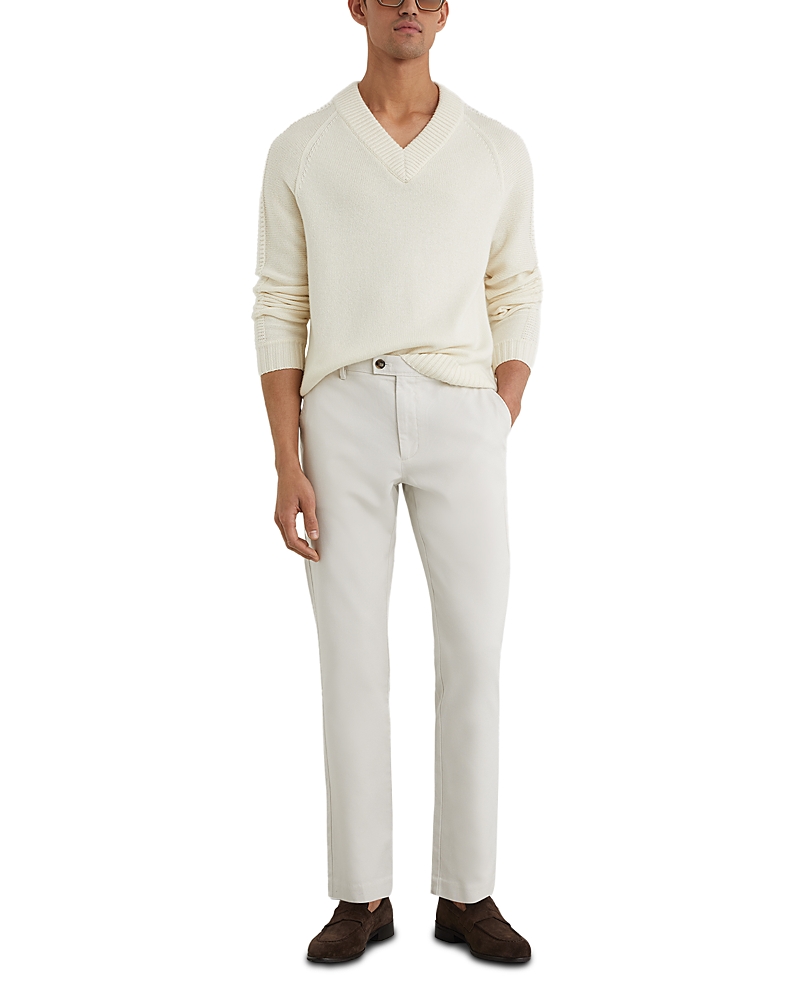 Reiss Dobby Tailored Fit Pique Chino Trousers