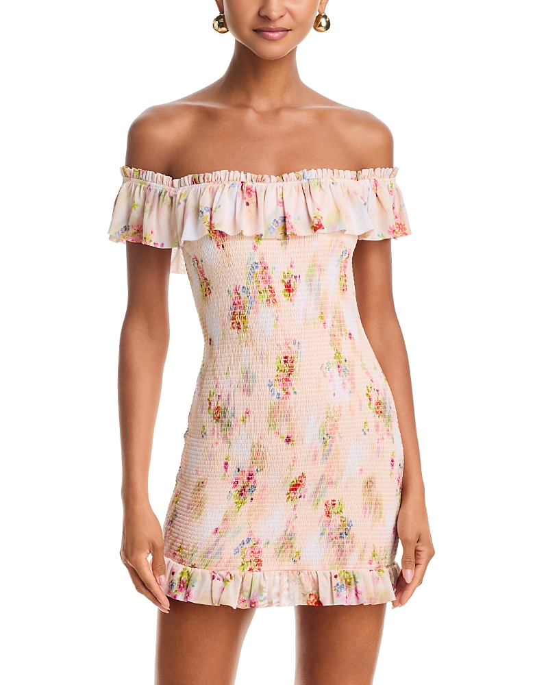 Afrm Syra Smocked Mini Dress