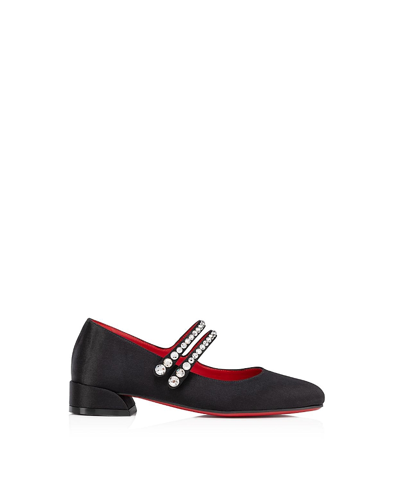 Christian Louboutin Unisex Jane Fille Strass Ballerina - Baby, Little Kid, Big Kid