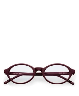 Zoe Small Oval Blue Light Reading Glasses, 48mm