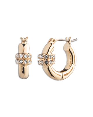Pav&eacute; Hoop Earrings