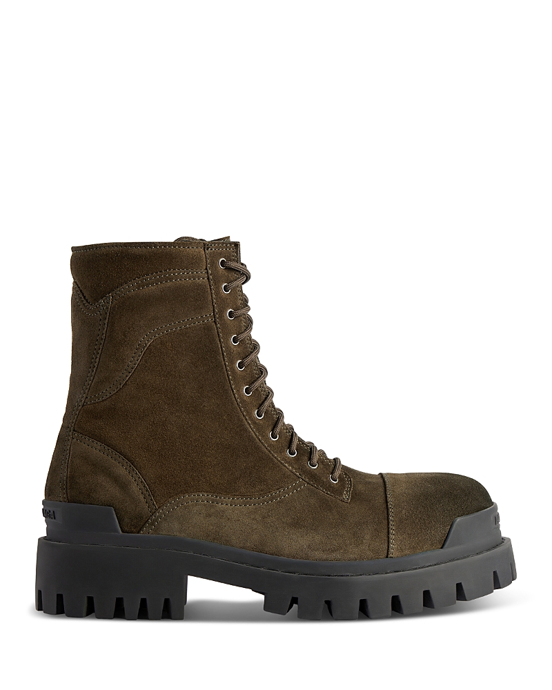 Balenciaga Men's Waxed Suede Boots