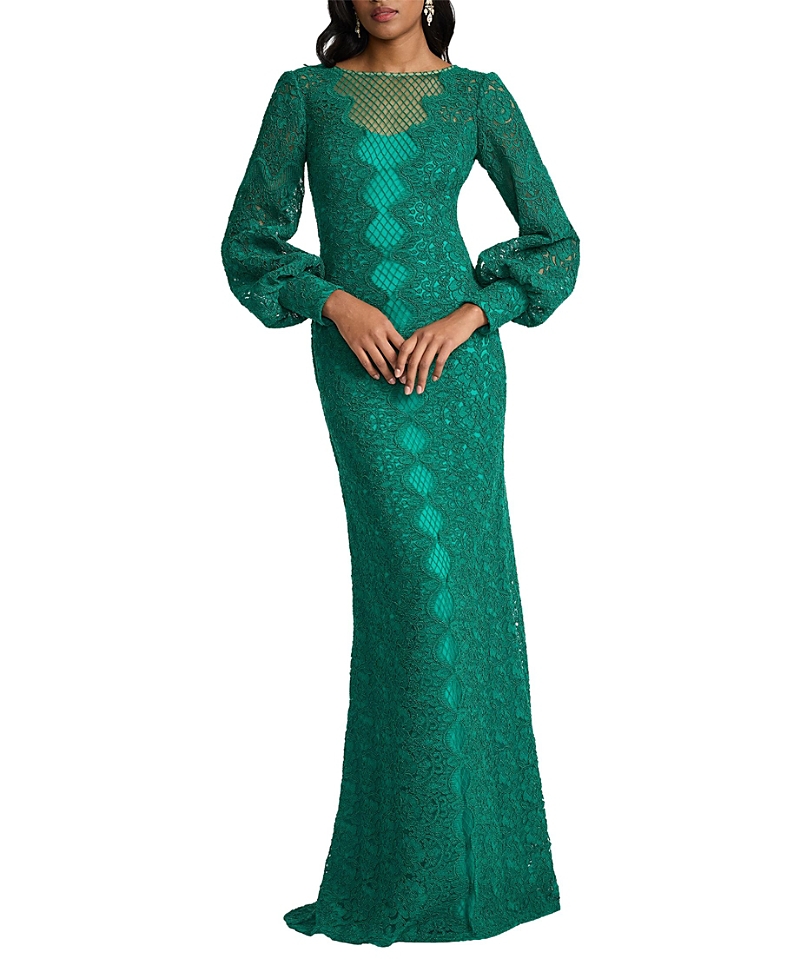 Tadashi Shoji Wohler Cord Embroidered Tulle Gown