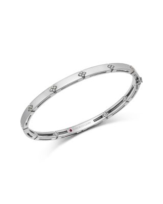 Roberto Coin 18K Yellow Gold Diamond Love in Verona Bangle Bracelet, 0.10 tcw