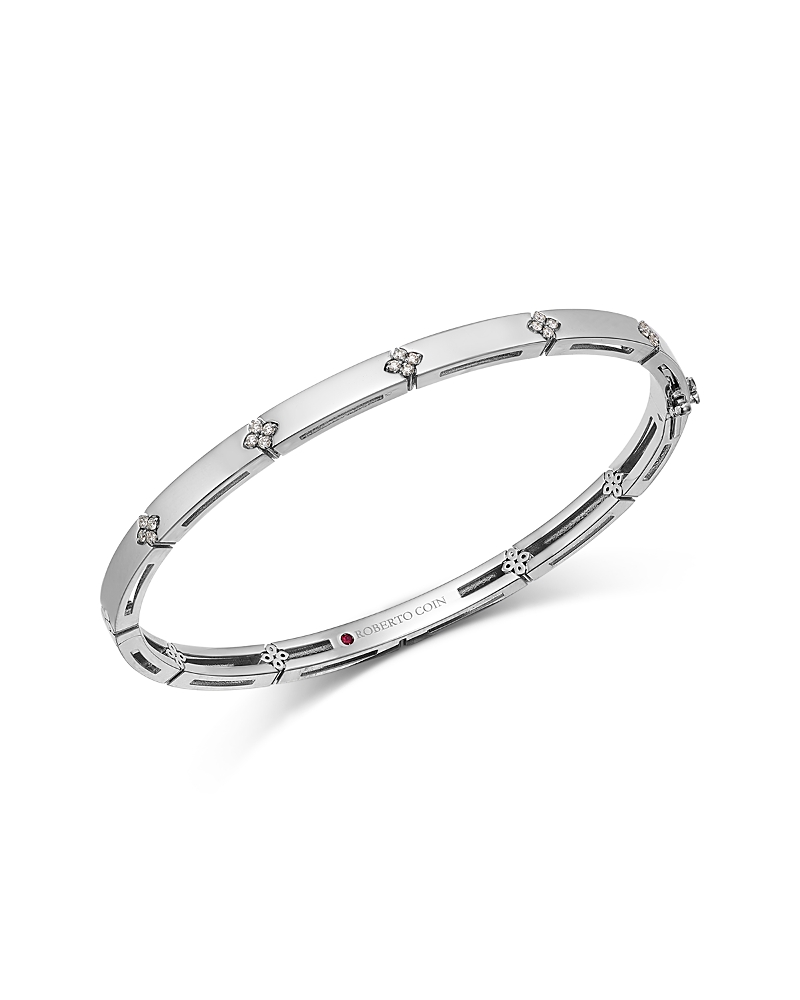 Roberto Coin 18K Yellow Gold Diamond Love in Verona Bangle Bracelet, 0.10 tcw