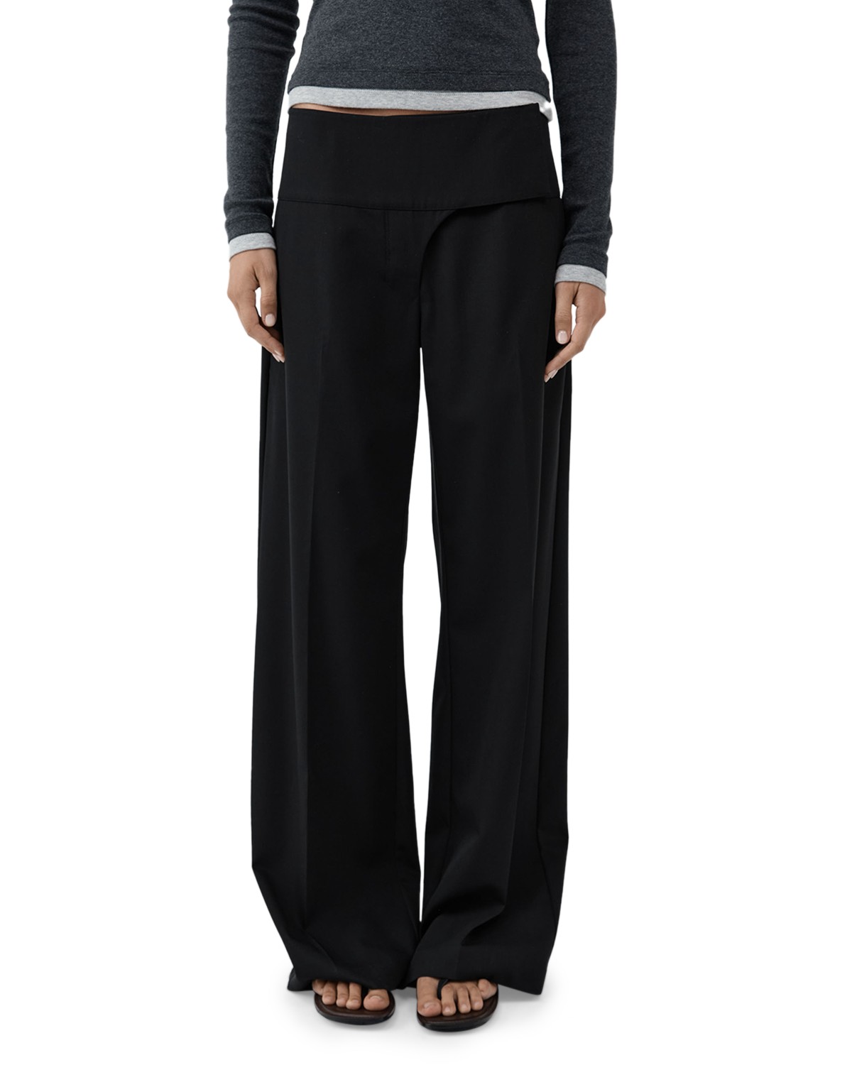 St. Agni Wide Leg Pants in Black