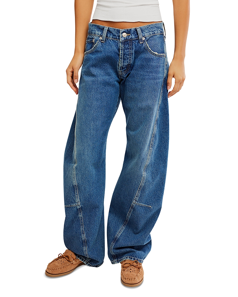 Free People Fable Low Rise Twisted Seam Jeans in Heartsong