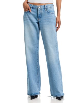 The Pixie Gray Low Rise Jeans in Dodger Offset Hem