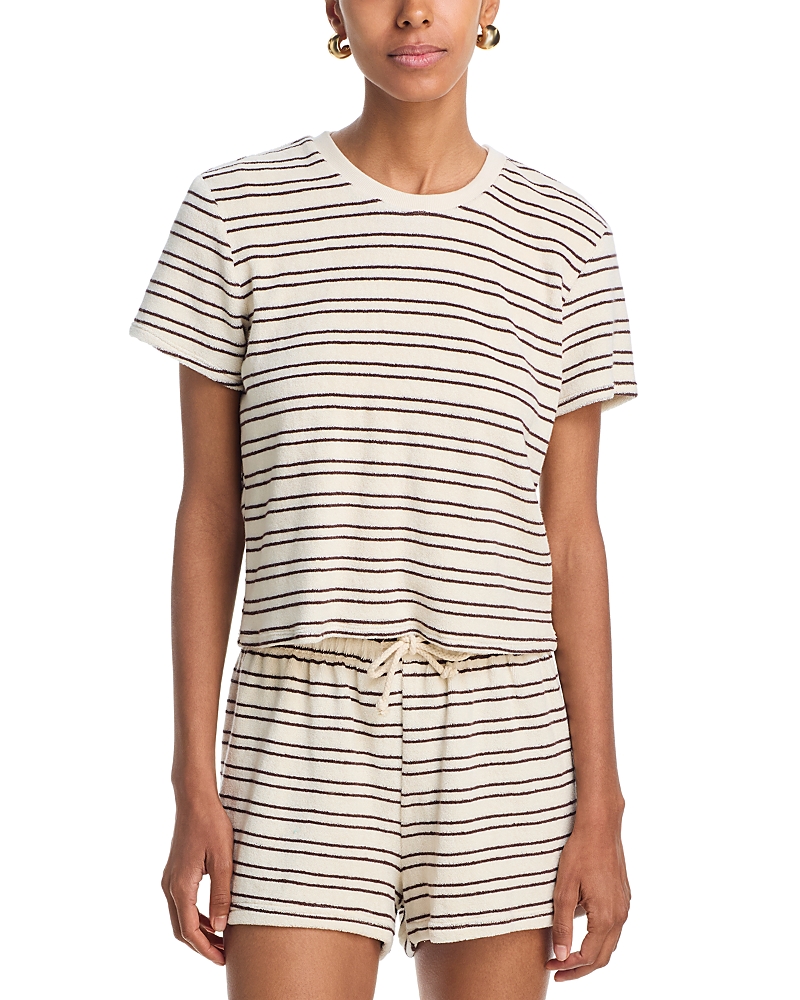 perfectwhitetee Stripe Loop Terry Tee