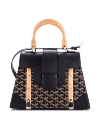  PM Saigon Top Handle Bag Coated Canvas with Leather