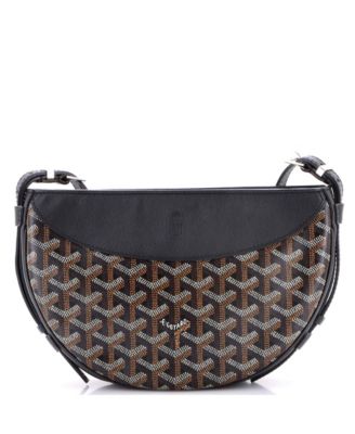   Hirondelle Shoulder Bag Coated Canvas and Leather