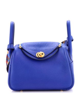 Mini Lindy Quadrille Bag Clemence with Canvas