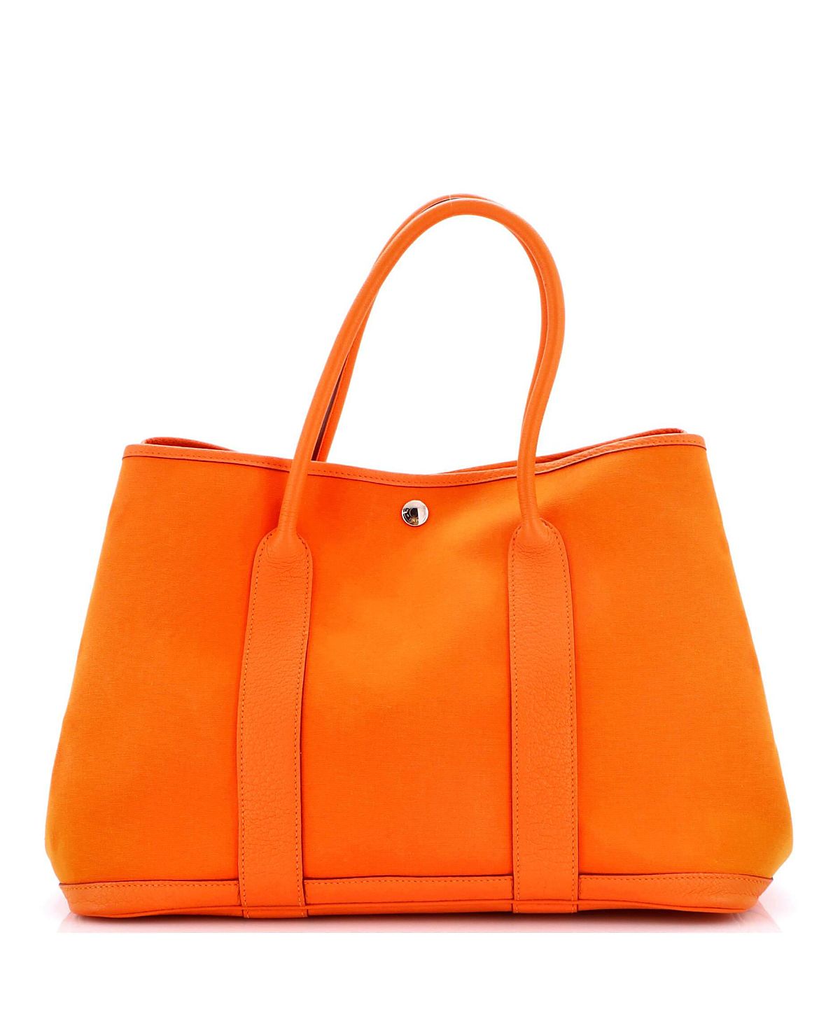 Pre-Owned HERMES 36 Garden Party Tote Toile and Leather
