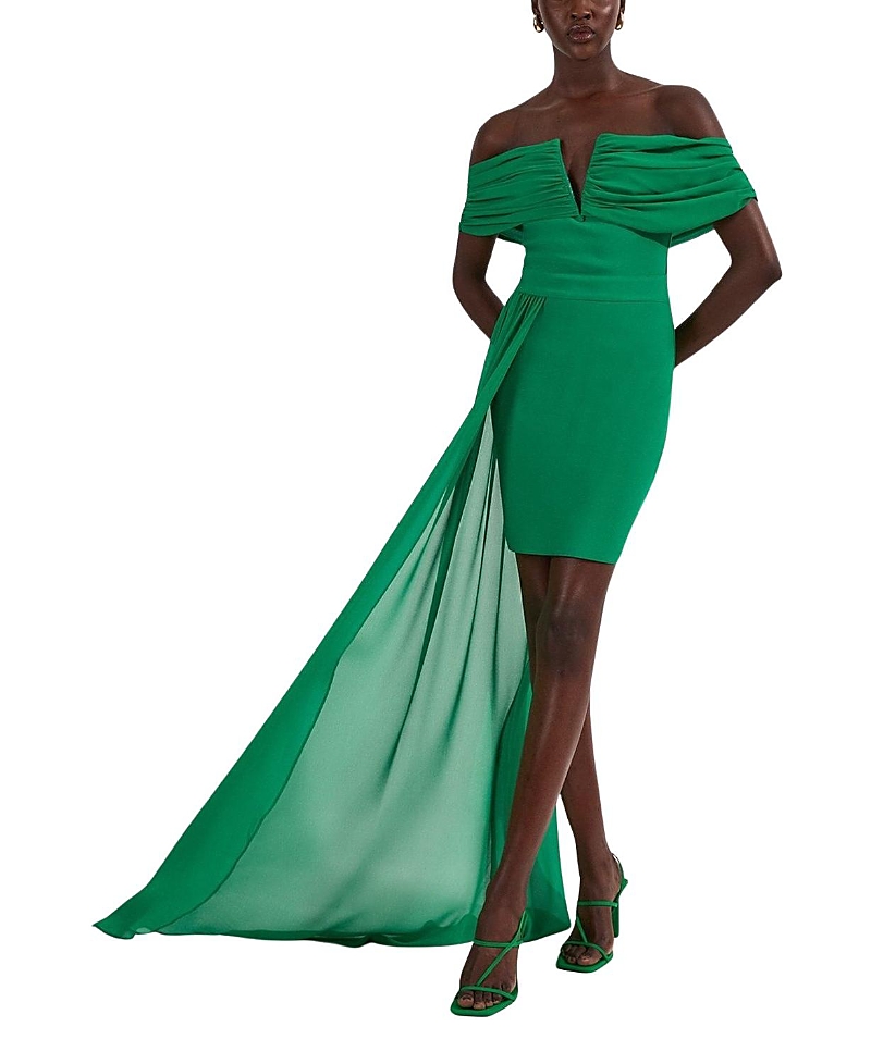 Karen Millen Figure Form Bandage Knit Bardot Dress