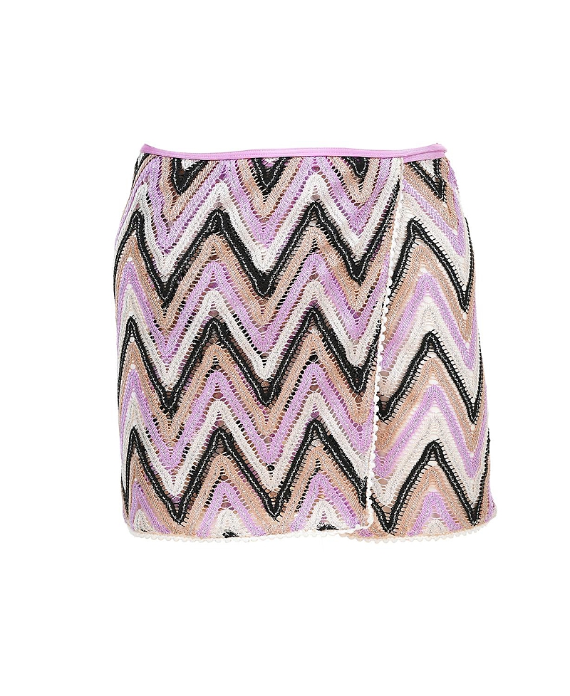 Nessi Byrd Girls' Zig-Zag Knit Wrap Beach Skirt - Little Kid, Big Kid