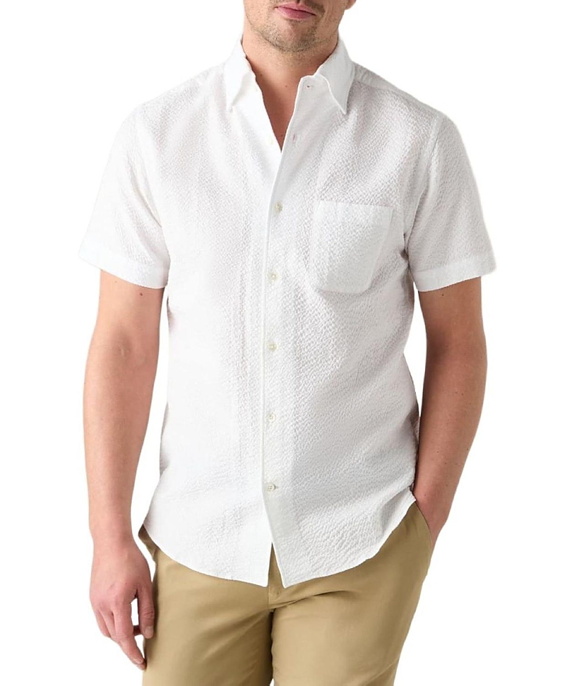 Robert Talbott Morgan Paisley Jacquard Seersucker Short Sleeve Shirt