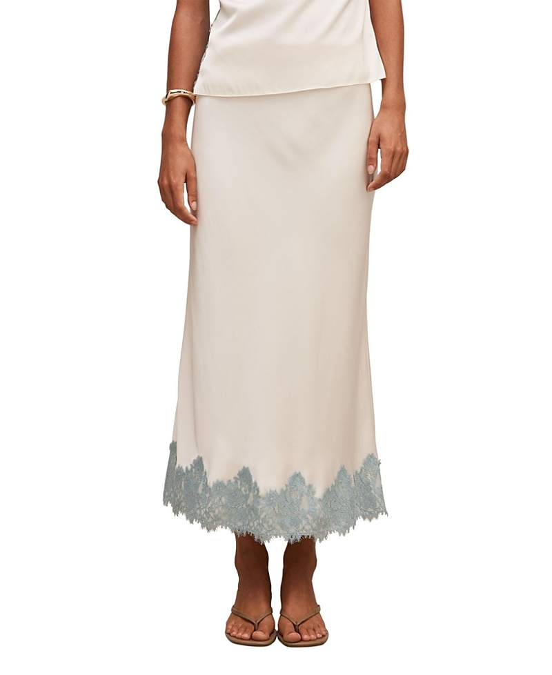 Ever New Women's Adele Lace Trim Midi Skirt