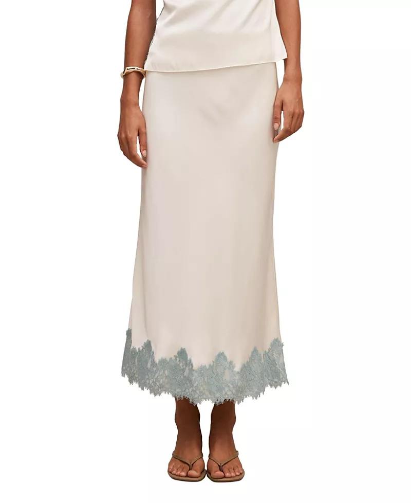 Ever New Women's Adele Lace Trim Midi Skirt