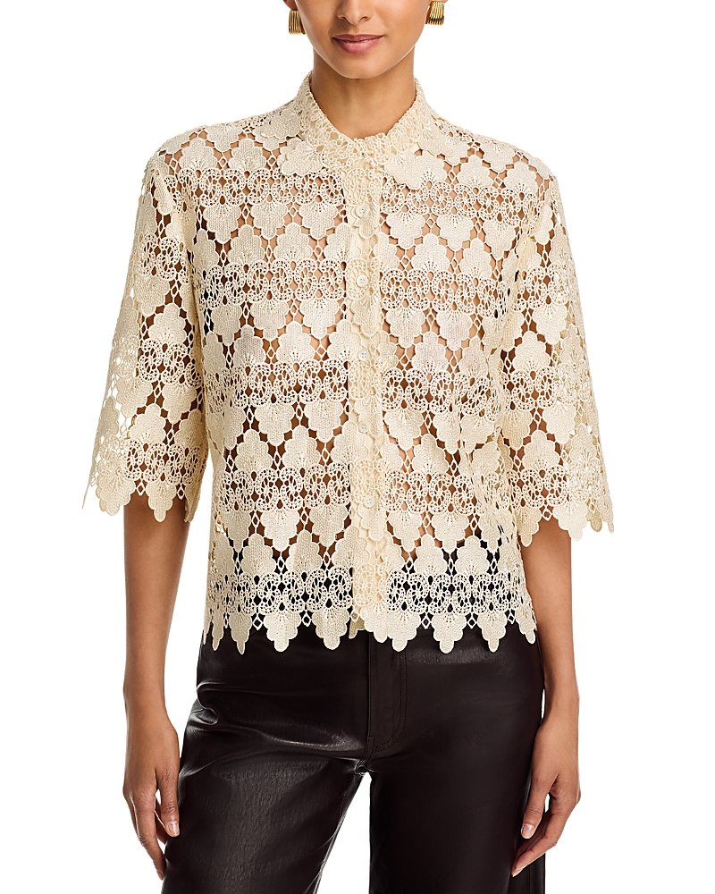 Frame Lace Short Sleeve Shirt