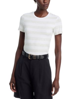 Soft Touch Stripe Crewneck Tee