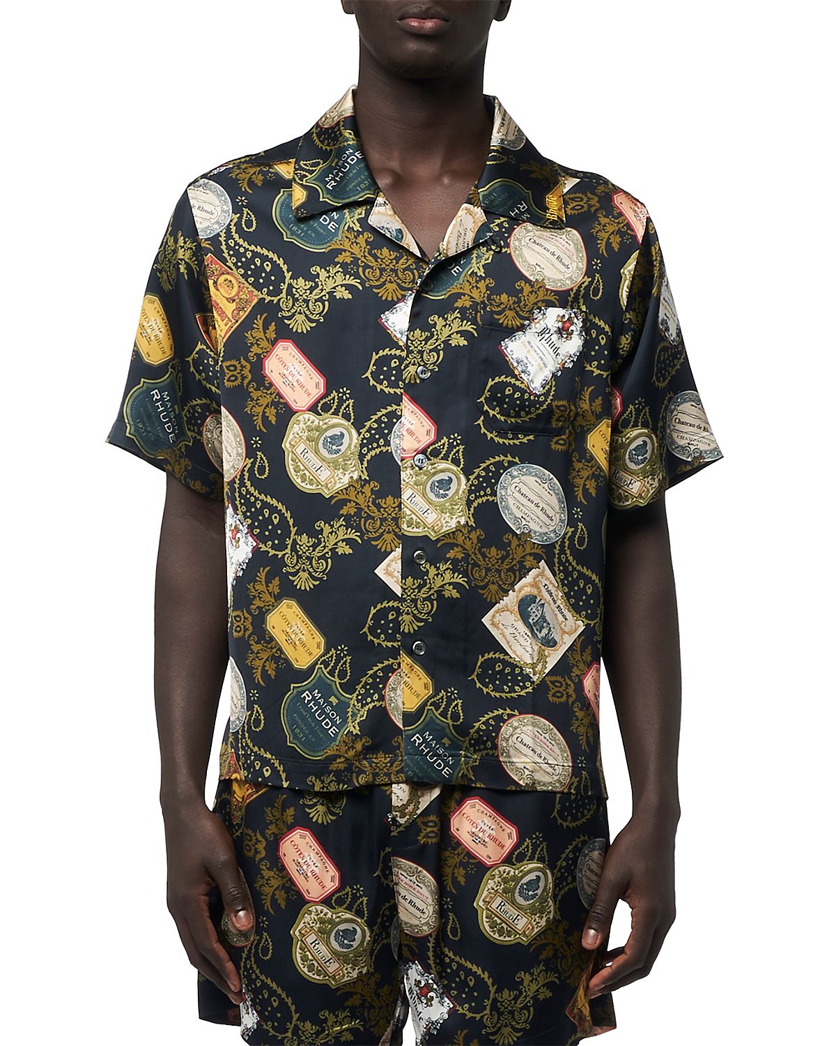 R H U D E Bandana Pattern Woven Shirt