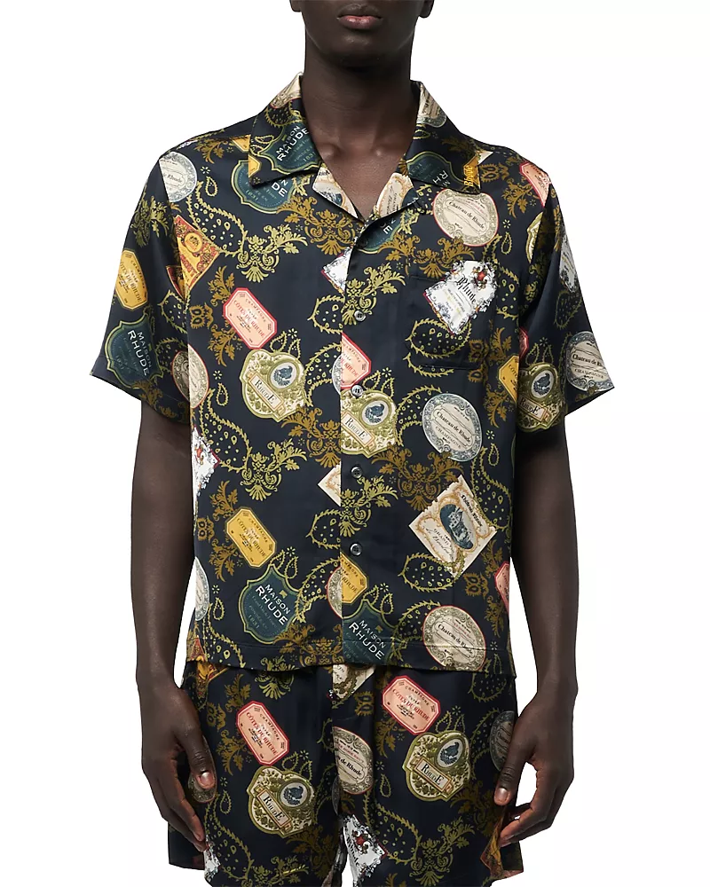 R H U D E Bandana Pattern Woven Shirt