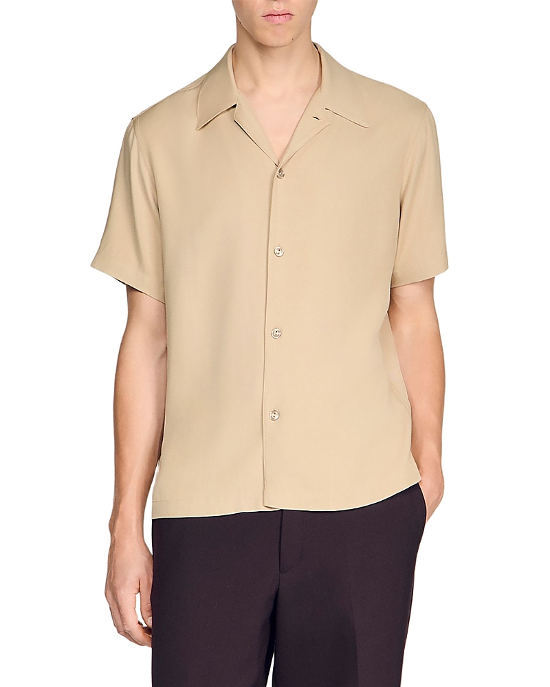 Sandro Loose Fit Shark Collar Shirt