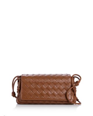 Notturno Intrecciato Leather Pouch Shoulder Bag 