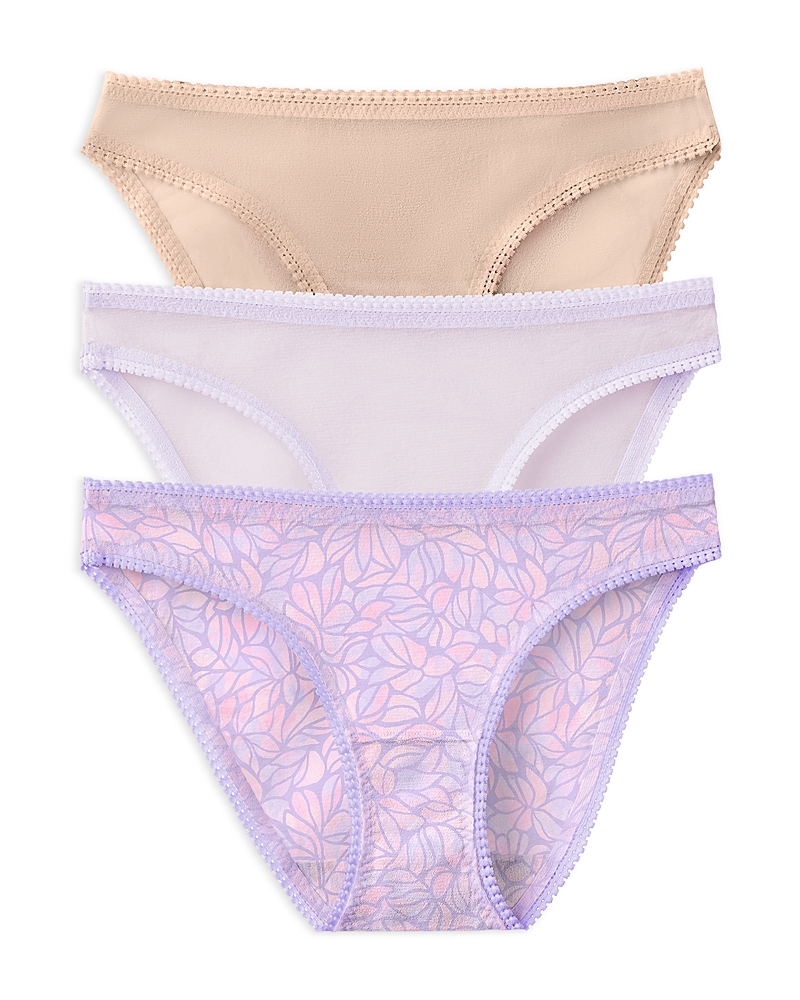 On Gossamer Mesh Hip Bikinis, Set of 3