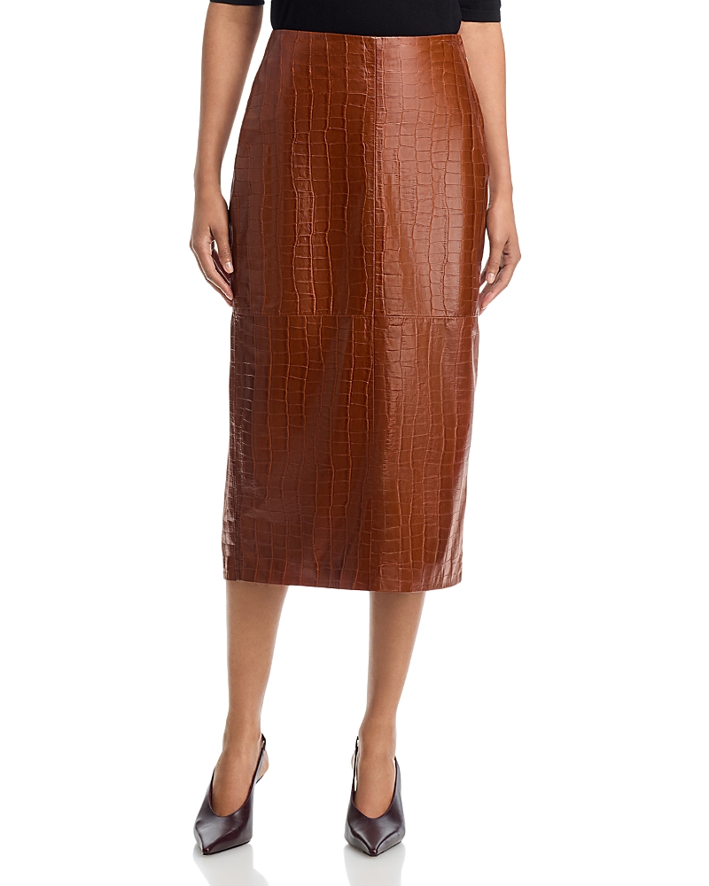 Arma Meeka Embossed Leather Skirt