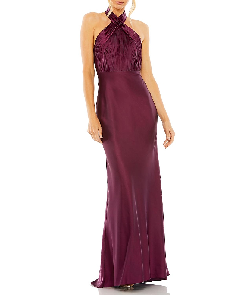 Mac Duggal High Neck Open Back Gown