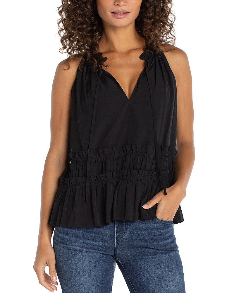 Liverpool Los Angeles Sleeveless Ruffle Top