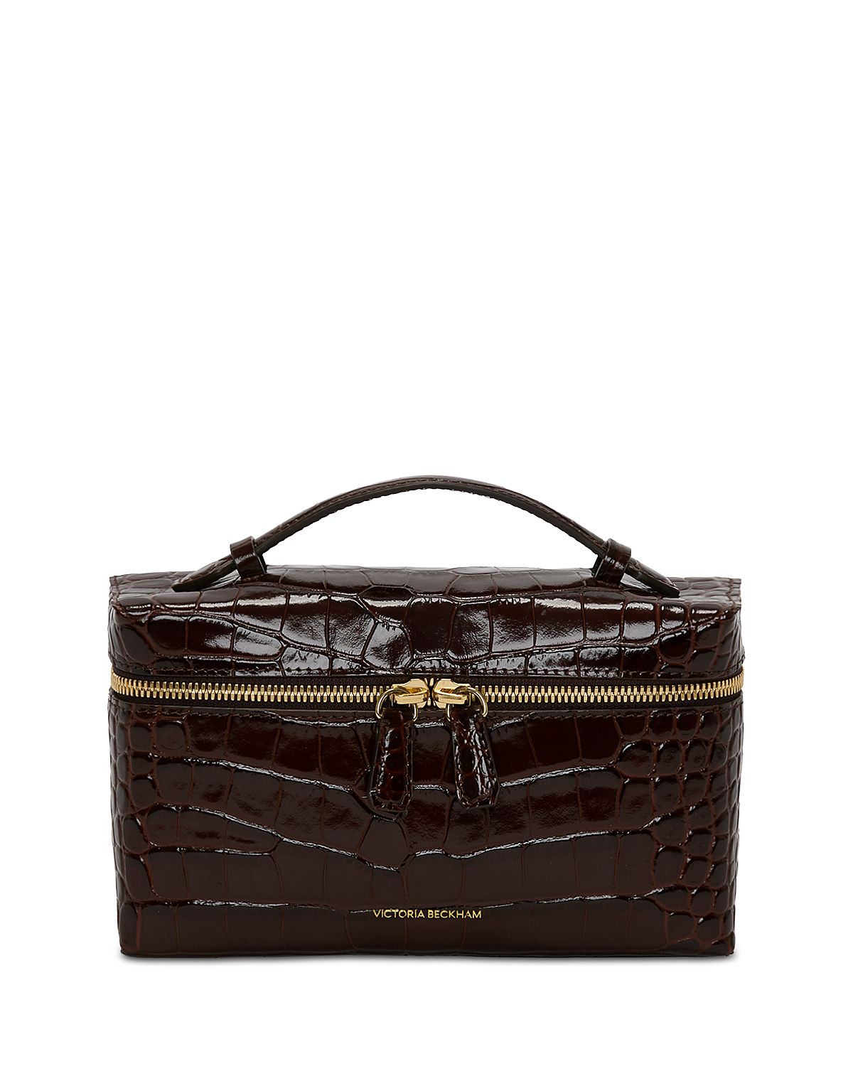 Victoria Beckham Dorian Vanity Small Embossed Leather Crossbody Bag