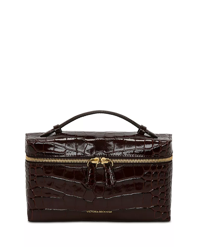 Victoria Beckham Dorian Vanity Small Embossed Leather Crossbody Bag