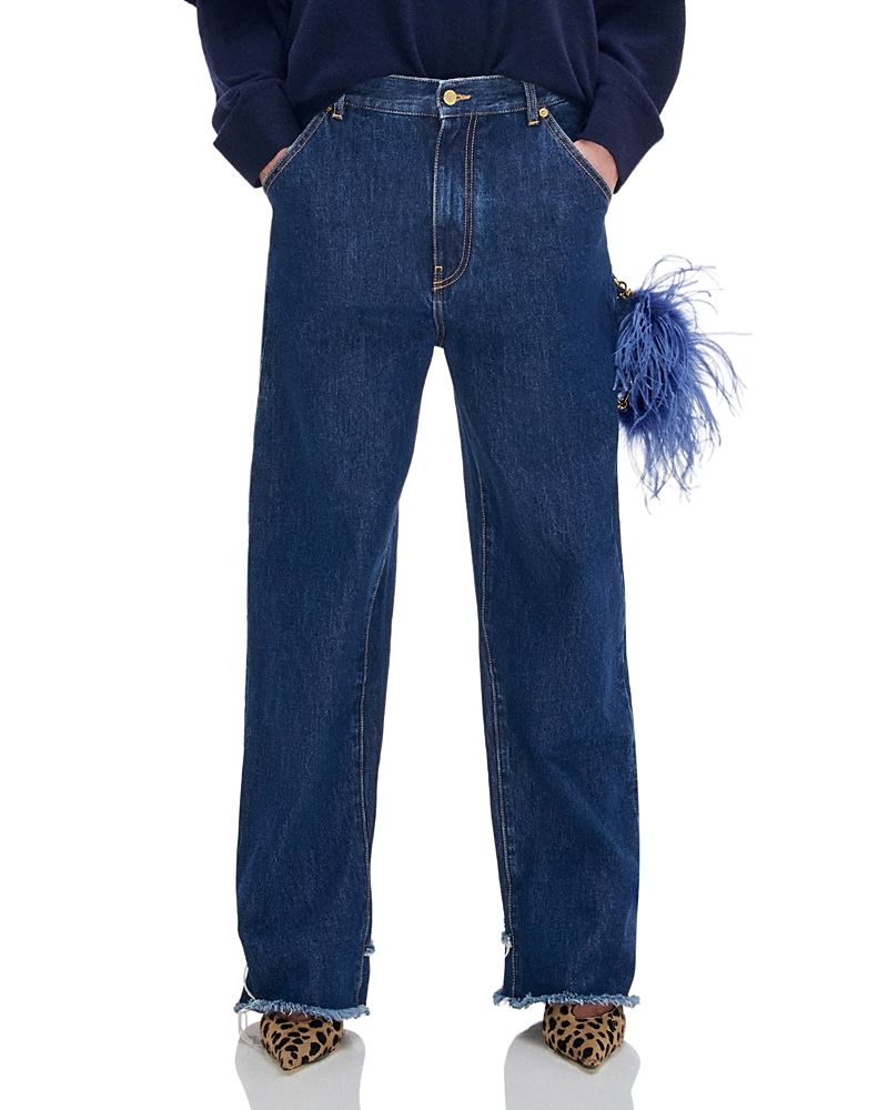 Darkpark Lisa Feather Chain Loose Fit Carpenter Jeans in Tokyo Midnight