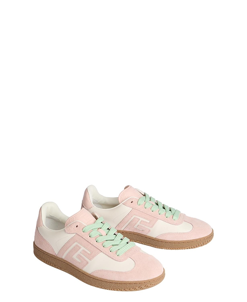 Balmain Women's Swan Trainers in Smooth Leather and Suede
