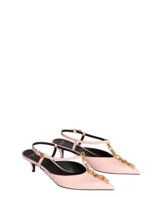  Women's Sync Chain Kitten Slingbacks in Leather