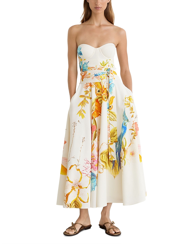 Reiss x Nybg SS26 Corset Detail Floral Dress