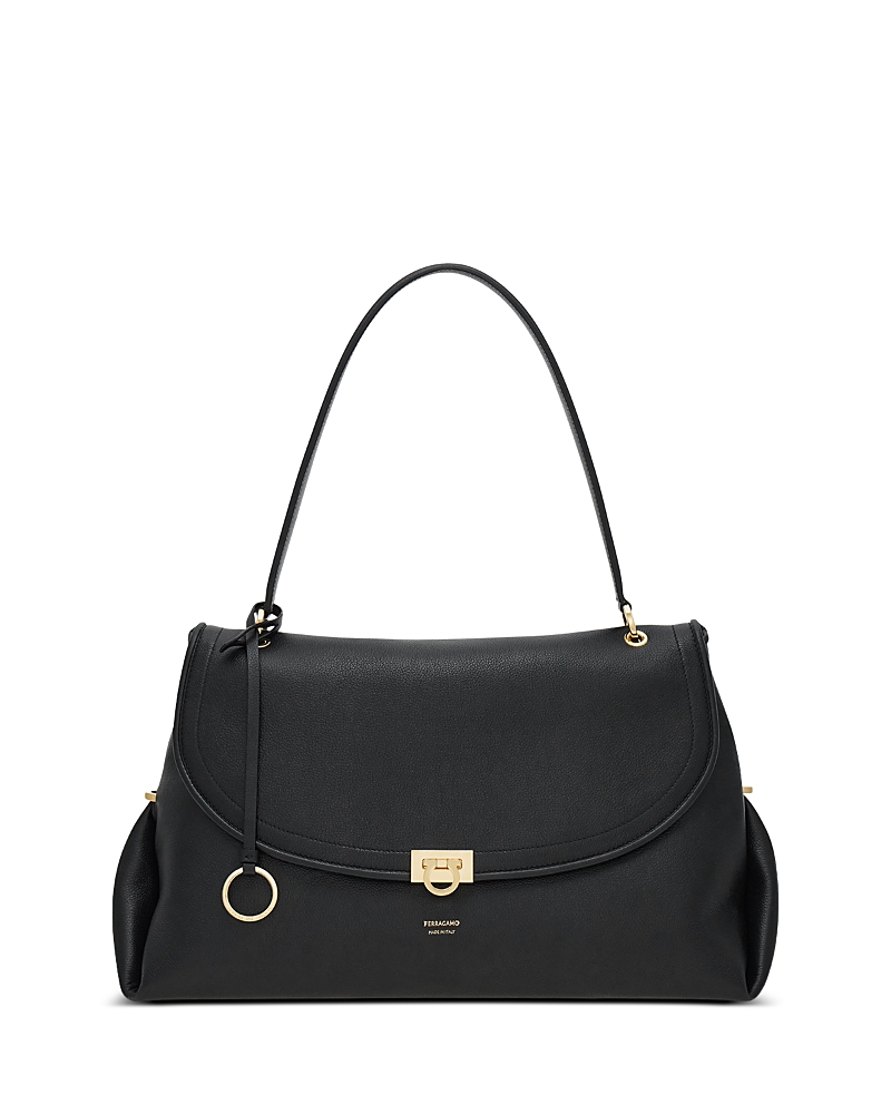 Ferragamo Gancini Large Leather Handbag