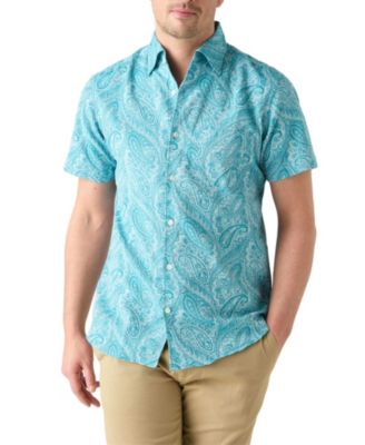 Robert Talbott Morgan Paisley Jacquard Seersucker Short Sleeve Shirt