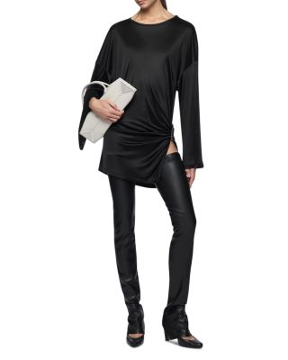 Draped Viscose Mini Dress