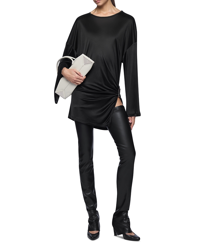 The Attico Draped Viscose Mini Dress