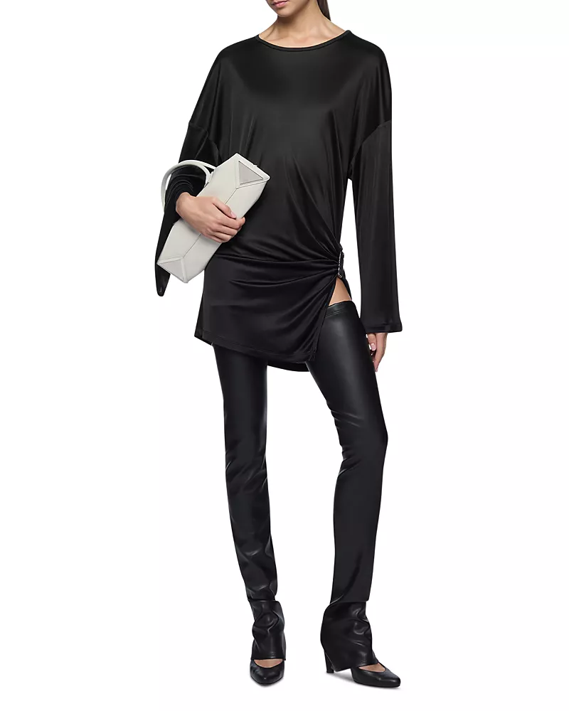 The Attico Draped Viscose Mini Dress