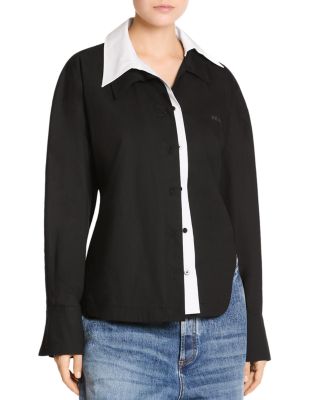 Layered Look Button Front Shirt