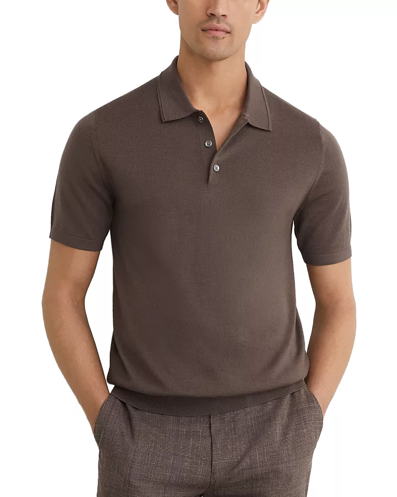 Reiss Manor Merino Wool Polo Shirt
