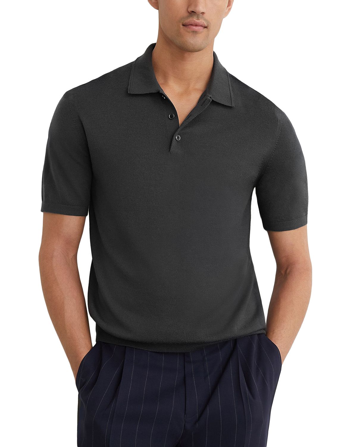 Reiss Manor Merino Wool Polo Shirt