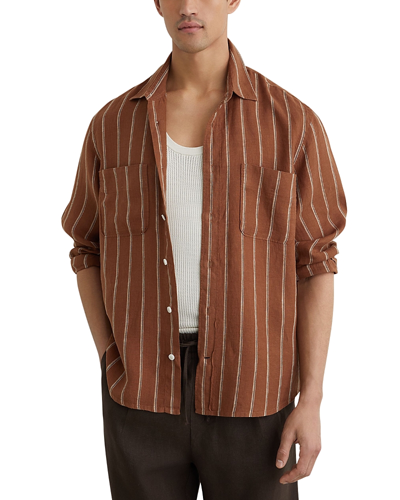 Reiss Rubus Striped Linen Shirt