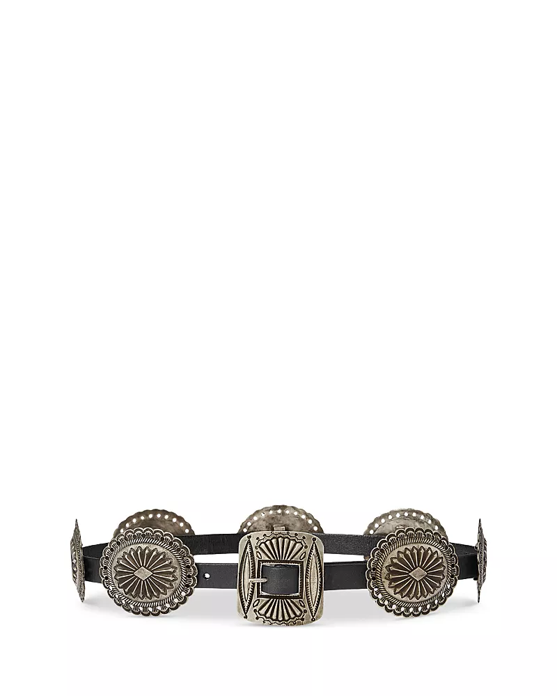 Lauren Ralph Lauren Embellished Leather Belt