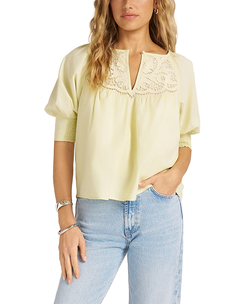 Matty M Luma Puff Sleeve Popover Top