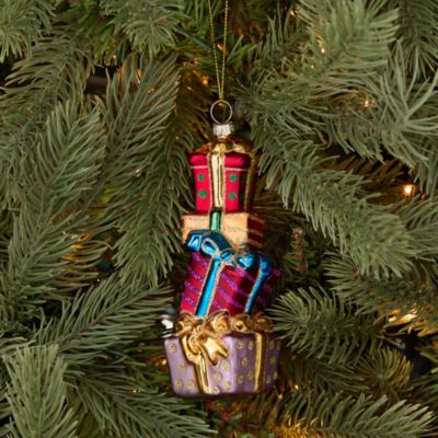 Stacked Presents Ornament - Exclusive